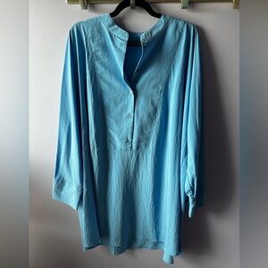 Selection by Ulla Popken Blue Long Tunic Size 24/26 NWT